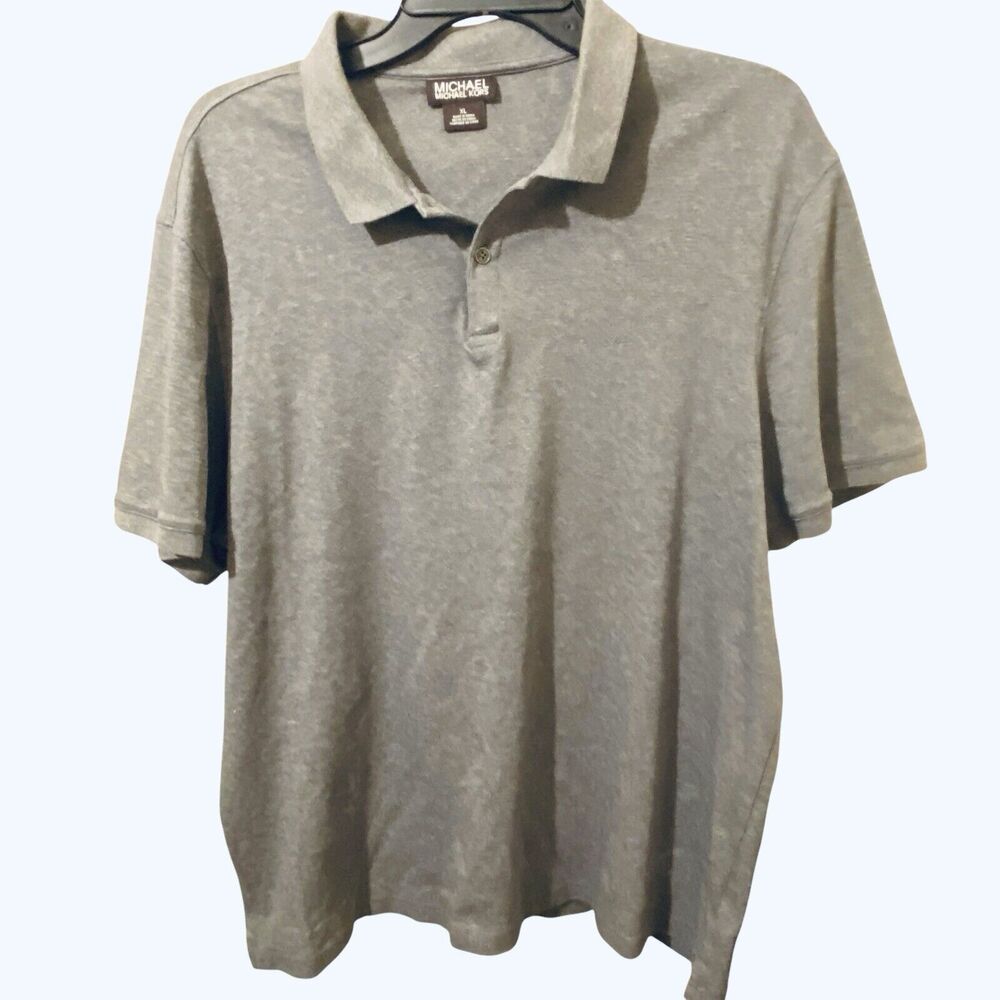 MICHAEL Michael Kors Gray Polo Short Sleeved 100% Cotton Men’s Size XL
